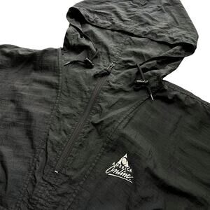 Vintage 90s / Y2K AOL Black Windbreaker Jacket Anorak //‎ Size XL